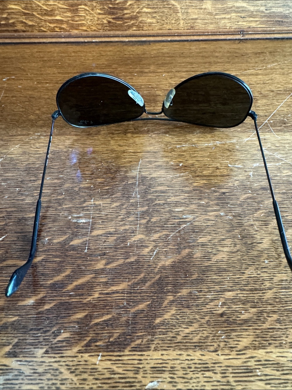 Ray-Ban Black Aviator Sunglasses with Black Case size 62 - Picture 4 of 6